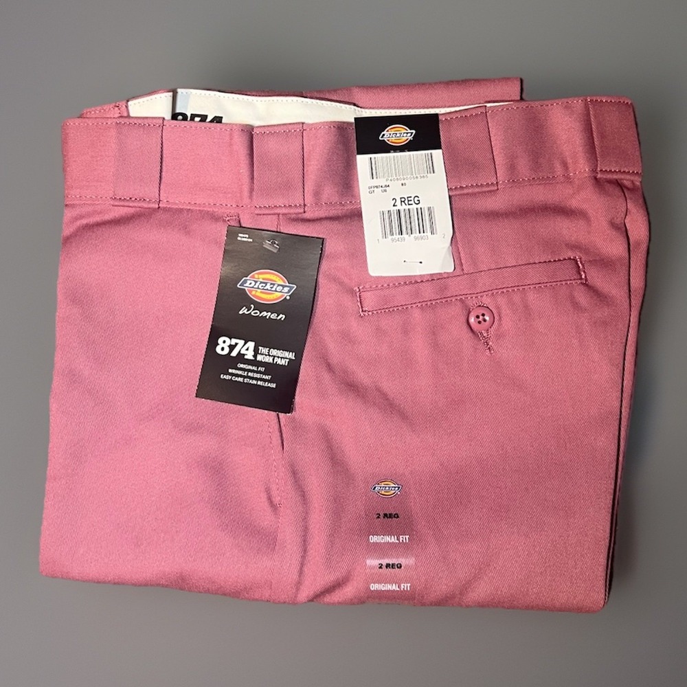Dickies Women's 874 Original Fit Work Pants Mauve New Size 2 Regular